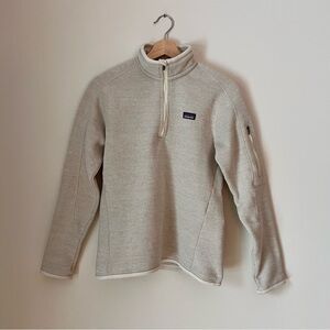 Patagonia Cream Fleece Pullover Qtr Zip Better Sweater Women’s Size Small